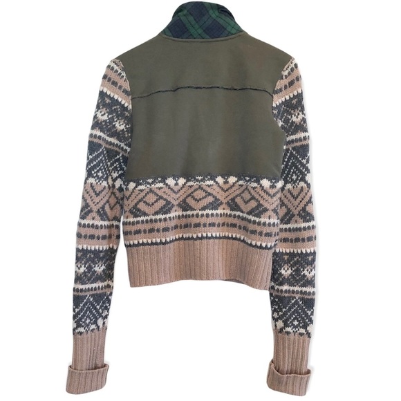 Free People Jacket, Mauvy Pink/Olive, Faux Shearling, XS - Picture 4 of 9